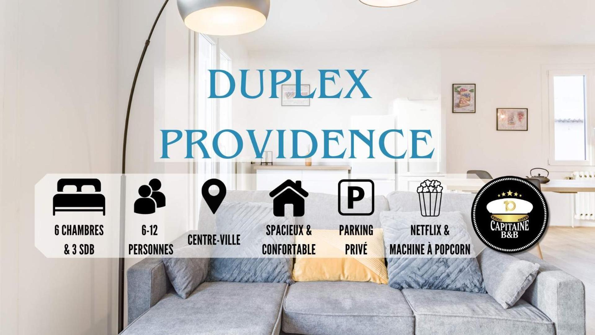 Duplex Providence - Ideal Groupe - Confort - Parking Prive Troyes Eksteriør billede
