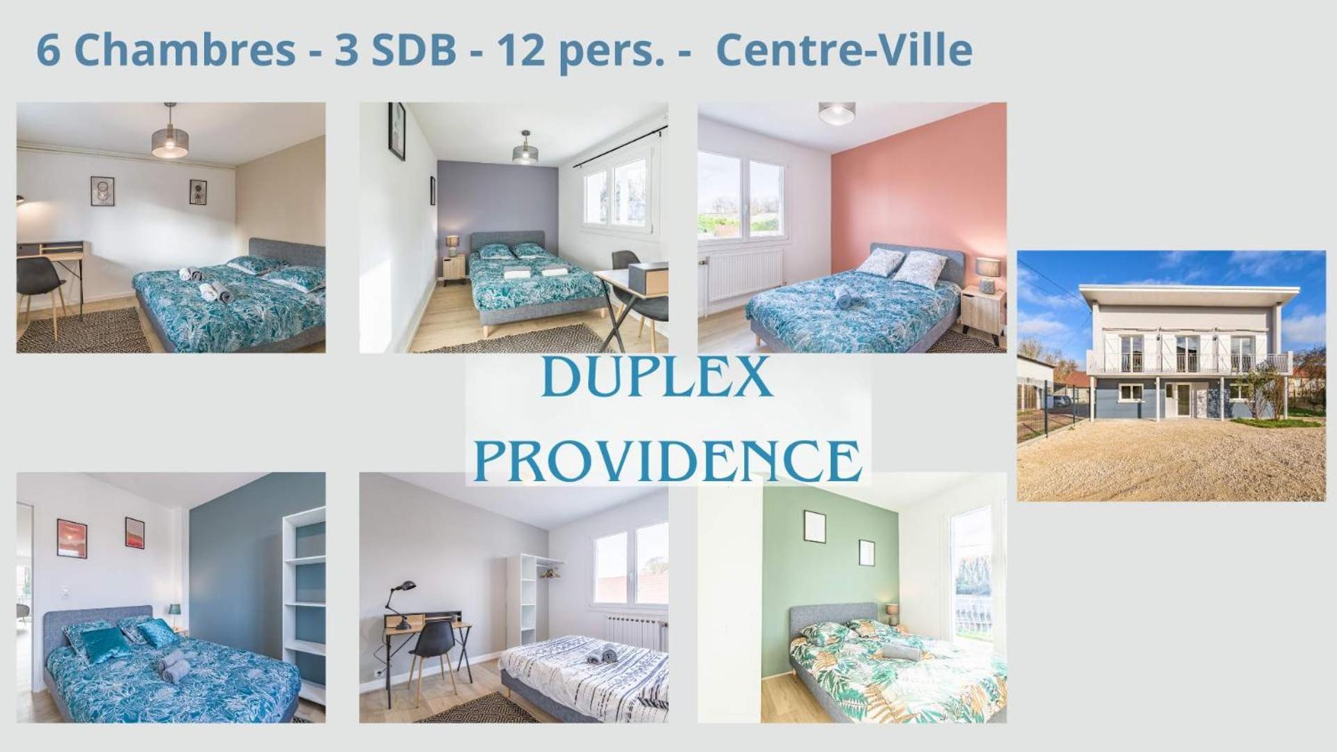 Duplex Providence - Ideal Groupe - Confort - Parking Prive Troyes Eksteriør billede